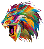 Colorful Lion - pocket size