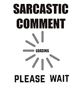 SARCASTIC COMMENT LOADING PLEASE WAIT