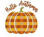 Hello Autumn with pumpkin