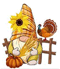 Gnome with sunflower in hat