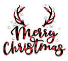 Merry Christmas with antlers