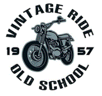 Vintage Ride Old School, Motorcycle - Pocket design