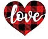 Love, plaid heart