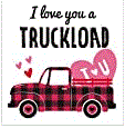 I love you a truckload, plaid truck