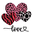 Love with printed heart